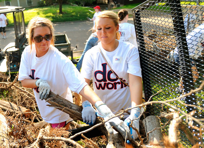 students doing community service as part of The Big Event