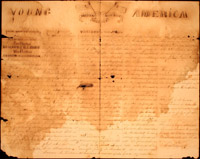 Handwritten manuscript “Young America” circa 1856