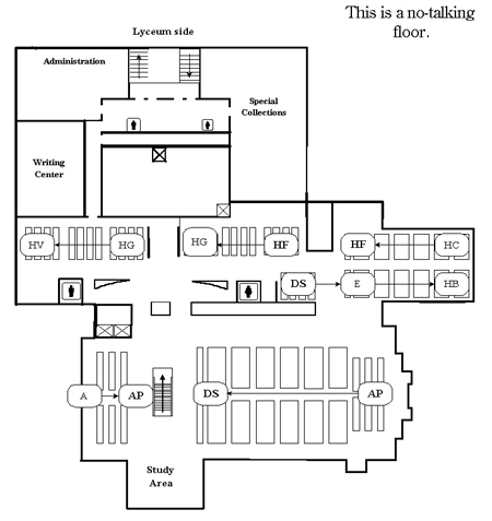 Library Third Floor Map