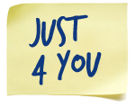 just for you written on a post it note image