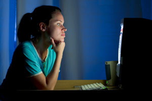 girl studying tutorial