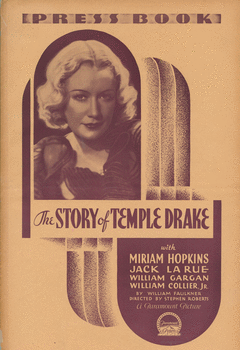 The Story of Temple Drake. A Paramount Picture Pressbook, 1933