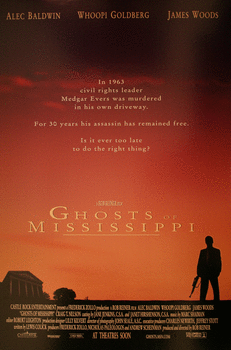 Movie poster advertising Ghosts of Mississippi.