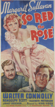 Facimilie of movie poster for So Red the Rose.